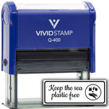 All Quality Keep The Sea Plastic Free Self-Inking Rubber Stamp | Business and Packaging Stamps