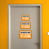 Classic Framed Plus Restricted Area This Door Is Alarmed Wall or Door Sign | Eco-Friendly Recycling