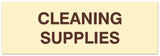 Signs ByLITA Basic Cleaning Supplies Sign - Laser-Engraved Lettering | Durable ABS Plastic | Vibrant Colors | Powerful Foam Tape