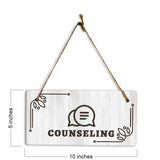 Counseling Room 5x10 Hanging Plus Wall or Door Sign | Religious Rustic Wood Sign