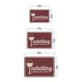 Classic Framed Plus Adulting Makes Me Wine Wall or Door Sign | Funny Home & Office Signage