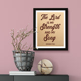 Designs ByLITA The Lord Is My Strength And My Song Exodus 15:2, Wall Print Art | Religious Home Decor (Unframed or Framed)