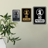 Signs ByLITA Portrait Round No pictures Wall or Door Sign