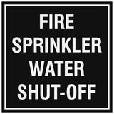 Signs ByLITA Square Fire Sprinkler Water Shut-off Sign - Easy Installation | Durable Material