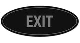 Signs ByLITA Oval Exit Sign - Laser-Engraved Lettering | Durable ABS Plastic | Vibrant Colors | Powerful Foam Tape