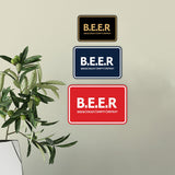 Signs ByLITA Classic Framed B.E.E.R = Brew. Enjoy. Empty. Repeat Wall or Door Sign