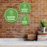 Circle Plus Garden Studio Wall or Door Sign | Easy Installation | Business & Studio Signage