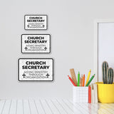 Classic Framed Plus Church Secretary – Aiding Ministry Through Organization Door or Wall Sign | Church and Place of Worship Signs