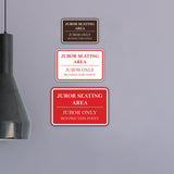 Signs ByLITA Classic Framed Juror Seating Area. Juror Only Beyond This Point Door or Wall Sign Durable ABS Plastic | Laser Engraved | Easy Installation | Courtroom