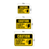Classic Framed Plus Caution Alarm Will Sound If Door Opens Door or Wall Sign | Safety Signage