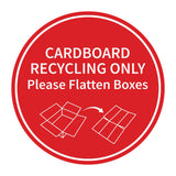 Signs ByLITA Circle Cardboard Recycling Only Please Flatten Boxes Wall or Door Sign