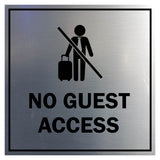 Signs ByLITA Square No Guest Access (Stick Man) Wall or Door Sign