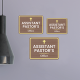 Classic Framed Plus Assistant Pastor’s Office Door or Wall Sign | Church and Place of Worship Signs