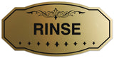Signs ByLITA Victorian Rinse Wall or Door Sign - Laser-Engraved Lettering | Durable ABS Plastic | Vibrant Colors | Powerful Foam Tape