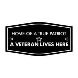 Signs ByLITA Fancy Home of a True Patriot: A Veteran Lives Here Easy Installation | Honor Veterans with Military Signs | US Pride | Businesses and Homes Wall or Door Sign