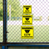 Square Plus Warning CCTV In Operation Wall or Door Sign | Home and Business Security