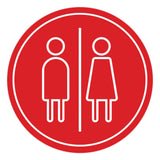 Signs ByLITA Circle Restroom Graphic Door or Wall Sign | Easy Installation | Durable Construction | Promote Health And Safety | Caution Warning Sign for Home, Business and Office Spaces