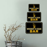 Classic Framed Plus Whiskey & Cigar Bar Wall or Door Sign | Funny Home Decor
