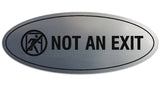 Signs ByLITA Oval Not an Exit (Stick Man) Sign - Laser-Engraved Lettering | Durable ABS Plastic | Vibrant Colors | Powerful Foam Tape