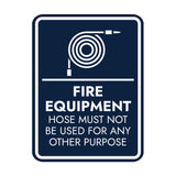 Signs ByLITA Portrait Round Fire Equipment: Hose Must Not Be Used For Any Other Purpose Door or Wall Sign Easy Installation | Health And Safety | Building And Danger Signs