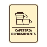 Signs ByLITA Portrait Round Cafeteria Refreshments Door or Wall Sign Easy Installation | Directing Artists & Co-Workers | Music | Concert | Festivals