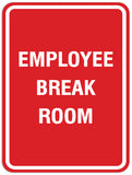 Signs ByLITA Portrait Round Employee Break Room Sign - Laser-Engraved Lettering | Durable ABS Plastic | Vibrant Colors | Powerful Foam Tape