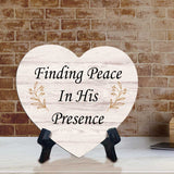 Reflective Religious Quote Signs Heart Table Sign with Acrylic Stand (6x5")