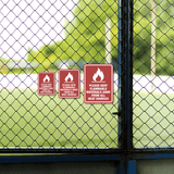 Portrait Round Plus Please Keep Flammable Materials Away from All Heat Sources Wall or Door Sign | Business Safety Sign