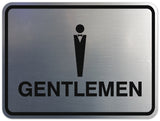 Signs ByLITA Classic Framed Gentlemen Figurine Restroom Sign - Easy Installation | Durable Material