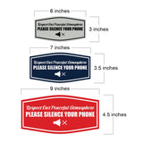 Signs ByLITA Fancy Respect Our Peaceful Atmosphere: Please Silence Your Phone Easy Installation | Durable Construction | Barbers | Grooming and Styling | Hair Wall or Door Sign