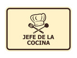 Signs ByLITA Classic Framed Jefe de la Cocina Door or Wall Sign