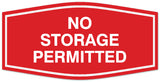 Signs ByLITA Fancy No storage permitted Sign - Laser-Engraved Lettering | Durable ABS Plastic | Vibrant Colors | Powerful Foam Tape Wall or Door Sign