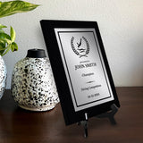 Diving Customizable Black Frame Wooden Award Plaque | Easel Mount Option | Achievement and Recognition Personalizable Plaques | Sports Award