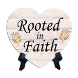 Reflective Religious Quote Signs Heart Table Sign with Acrylic Stand (6x5")