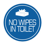 Signs ByLITA Circle No Wipes In Toilet Wall or Door Sign