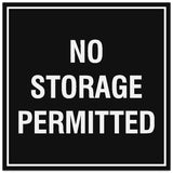 Signs ByLITA Square No Storage Permitted Sign - Easy Installation | Durable Material