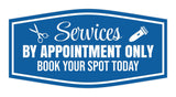 Signs ByLITA Fancy Services by Appointment Only. Book Your Spot Today Easy Installation | Durable Construction | Barbers | Grooming and Styling | Hair Wall or Door Sign