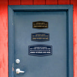 Signs ByLITA Fancy I Defended My Country Don't Think I Won't Defend This Home Armed Veteran Lives Here Easy Installation | Honor Veterans with Military Signs | US Pride | Businesses and Homes Wall or Door Sign