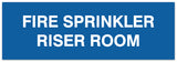 Signs ByLITA Basic Fire Sprinkler Riser Room Sign - Laser-Engraved Lettering | Durable ABS Plastic | Vibrant Colors | Powerful Foam Tape