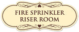 Signs ByLITA Designer Fire Sprinkler Riser Room Sign - Easy Installation | Durable Wall or Door Sign