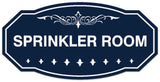 Signs ByLITA Victorian Sprinkler Room Wall or Door Sign - Laser-Engraved Lettering | Durable ABS Plastic | Vibrant Colors | Powerful Foam Tape