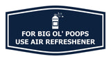 Signs ByLITA Fancy For Big Ol' Poops Use Air Refreshener Funny Office Wall or Door Sign