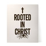 Designs ByLITA Rooted In Christ, Wall Print Art | Religious Home Decor (Unframed or Framed)