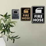 Signs ByLITA Portrait Round Fire Hose Door or Wall Sign Easy Installation | Health And Safety | Building And Danger Signs