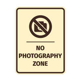 Signs ByLITA Portrait Round No Photography Zone Door or Wall Sign Easy Installation | Directing Artists & Co-Workers | Music | Concert | Festivals