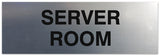 Signs ByLITA Basic Server Room Sign - Laser-Engraved Lettering | Durable ABS Plastic | Vibrant Colors | Powerful Foam Tape