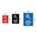 Signs ByLITA Portrait Round Makeup And Hair Area Door or Wall Sign Easy Installation | Directing Artists & Co-Workers | Music | Concert | Festivals