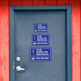 Classic Framed Plus You Are Entering A Food Production Area Wash Your Hands Wall or Door Sign | Health & Safety Warning Signage