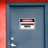 Classic Framed Plus Danger Underground Cable Door or Wall Sign | Business Protection Construction Site Warehouse & Shop Area
