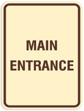 Signs ByLITA Portrait Round Main Entrance Sign - Laser-Engraved Lettering | Durable ABS Plastic | Vibrant Colors | Powerful Foam Tape